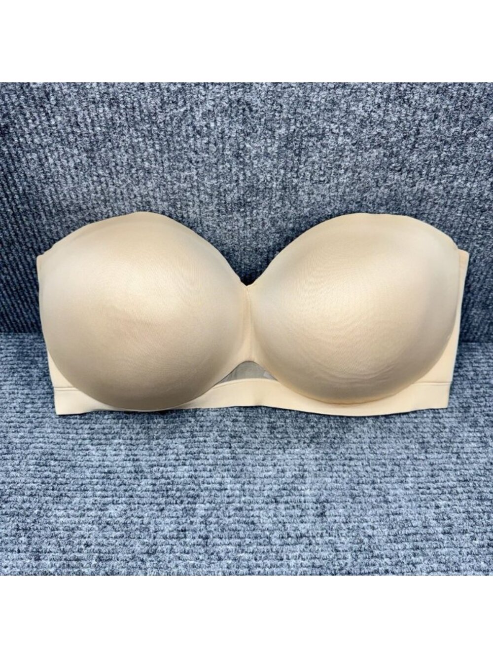 Lane Bryant Cacique Bra 44I Comfort Bliss Strapless Underwire Beige Nude